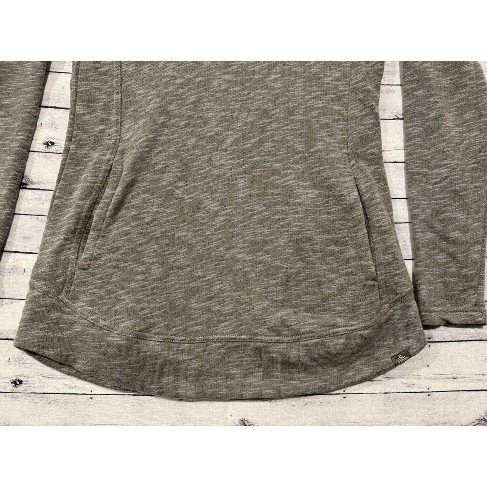 prAna Womens Calexa Tunic Sweater Sz XS Heather Green Pullover Active Pockets - Picture 5 of 15